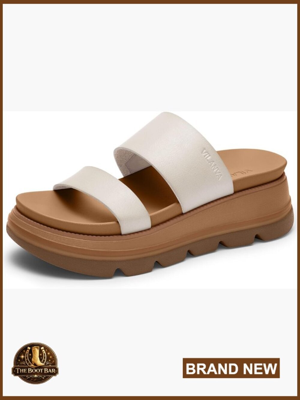 Women's Platform Slip On Sandals Wedges Non-Slip Arch Support Lightweight
